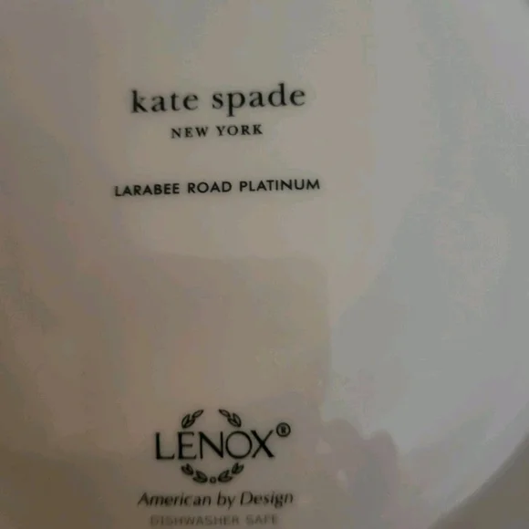 NWOT Kate Spade New York Lenox Larabee Road Silver Dots White Bowl Discontinued - Picture 7 of 7